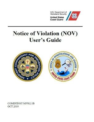 Cover for U S Coast Guard · Notice of Violation (NOV) User's Guide (Paperback Book) (2020)