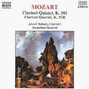 Clarinet Quintet / Clarinet Quartet - Mozart / Balogh / Danubius Quartet - Musik - NCL - 0730099539029 - 28. Januar 1994