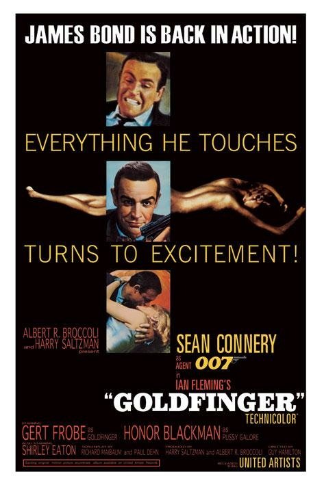 Cover for James Bond: Pyramid · Goldfinger - Excitement (Poster Maxi 61X91,5 Cm) (MERCH)