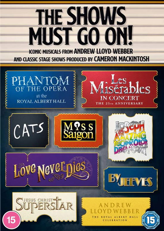 Cover for David Yazbek · The Shows Must Go On Ultimate 9 Musicals Collection (DVD) (2020)