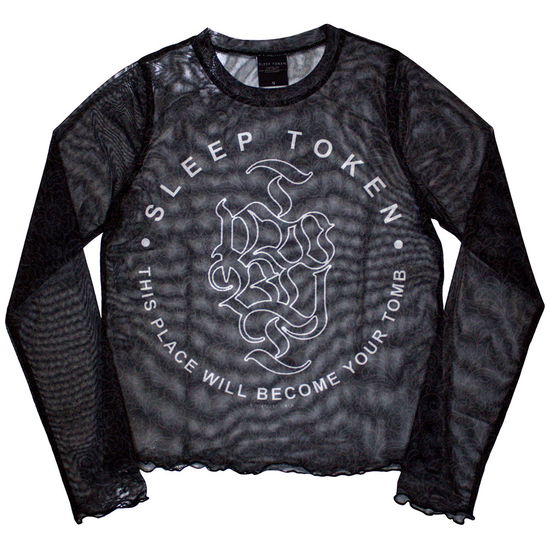 Sleep Token Ladies Long Sleeved Crop Top: Tomb (Mesh) (XX-Small) - Sleep Token - Gadżety -  - 5056737293029 - 