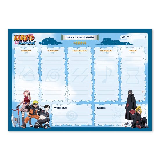 Cover for Naruto Shippuden · NARUTO SHIPPUDEN - Weekly Planner - A4 Bloc Note (Toys)