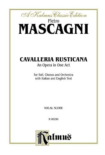 Cover for Pietro Mascagni · Mascagni Cavalleria Rusticana V (Spiralbog) [Kalmus, Kalmus Classic, Spi Blg edition] (1985)