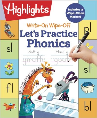 Cover for Highlights Learning · Let's Practice Phonics - Highlights Write-On Wipe-Off Fun to Learn Activity Books (Spiral Book) (2021)