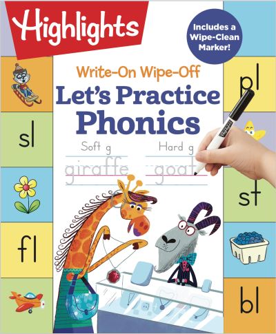 Cover for Highlights Learning · Let's Practice Phonics - Highlights Write-On Wipe-Off Fun to Learn Activity Books (Spiralbuch) (2021)