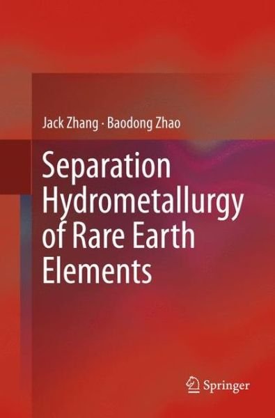 Jack Zhang · Separation Hydrometallurgy of Rare Earth Elements (Paperback Book) [Softcover reprint of the original 1st ed. 2016 edition] (2018)