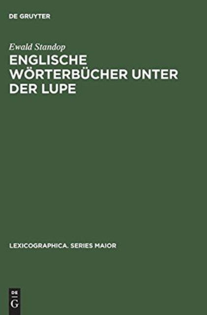 Cover for Ewald Standop · Englische Wo?rterbu?cher unter der Lupe (Book) (1985)