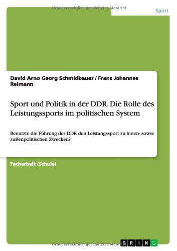 Cover for Schmidbauer · Das Leistungssportsystem in (Bok) [German edition] (2010)