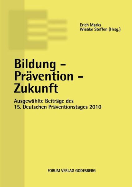 Cover for Erich Marks · Bildung - Pr Vention - Zukunft (Pocketbok) (2012)