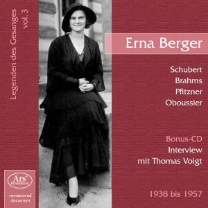 Cover for Schubert / Brahms / Schumann / Erna · Lieder &amp; Arias 3 (CD) (2009)