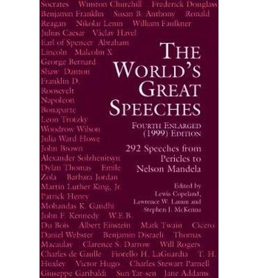 The World's Great Speeches - Copeland Copeland - Livres - Dover Publications Inc. - 9780486409030 - 28 mars 2003
