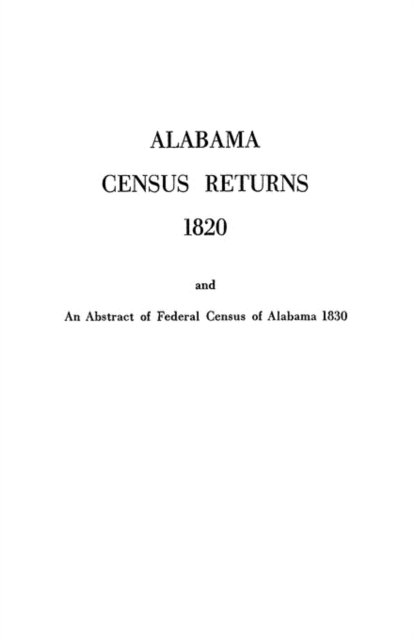 Cover for Genealogical Publishing · Alabama Census Returns 1820 - Genealogical Publishing (Paperback Book) (2009)