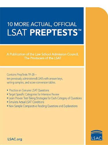 Cover for Law School Admission Council · 10 More, Actual Official Lsat Preptests: (Preptests 19 Through 28) (Lsat Series) (Paperback Book) [Reissue edition] (2007)