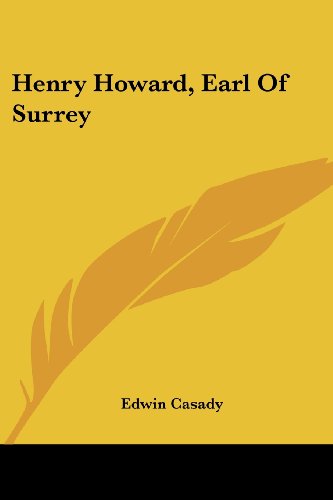 Cover for Edwin Casady · Henry Howard, Earl of Surrey (Paperback Book) (2006)