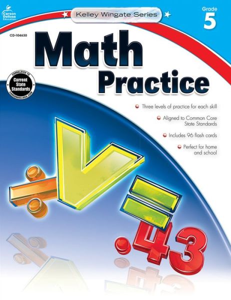 Cover for Carson-dellosa Publishing · Math Practice, Grade 5 (Paperback Book) (2014)