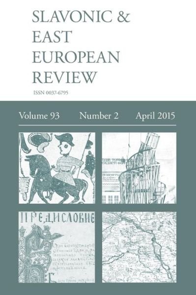 Cover for Rady, Martyn, Dr · Slavonic &amp; East European Review (93: 2) April 2015 (Paperback Bog) (2015)