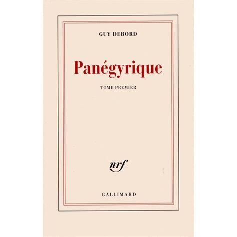 Cover for Guy Debord · Panegyrique T1 (Paperback Bog) (1993)