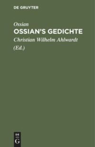 Cover for Ossian · Ossian's Gedichte (Book) (1901)