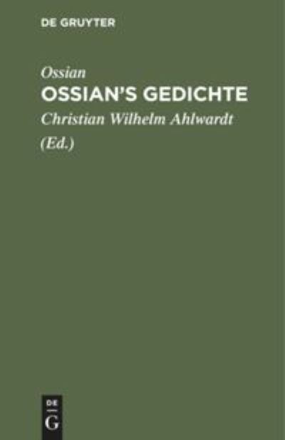 Cover for Ossian · Ossian's Gedichte (Book) (1901)