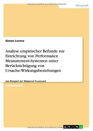 Analyse empirischer Befunde zur - Lorenz - Livros - GRIN Verlag GmbH - 9783640961030 - 19 de julho de 2011