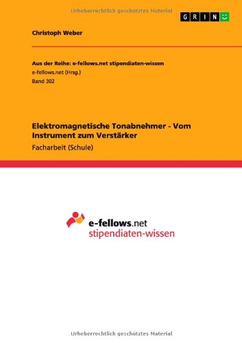 Cover for Christoph Weber · Elektromagnetische Tonabnehmer - Vom Instrument Zum Verstarker (Pocketbok) [German edition] (2011)