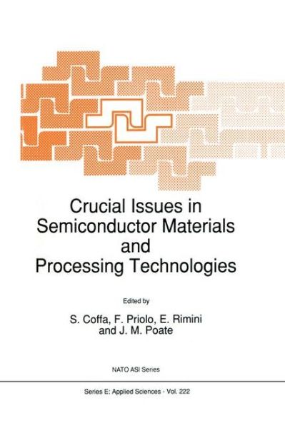 Cover for S Coffa · Crucial Issues in Semiconductor Materials and Processing Technologies - Nato Science Series E: (Paperback Book) [Softcover reprint of the original 1st ed. 1992 edition] (2012)