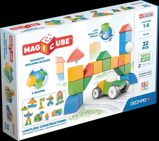 GEOMAGMagicube Shapes 100% Recycled Plastics World 32  pcs - Geomag - Merchandise -  - 0871772002031 - 