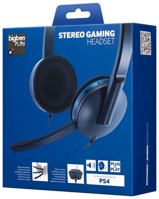 Bigben Ps4 Wired Stereo Gaming Headset (Merchandise) - Nacon Gaming - Merchandise - Big Ben - 3499550339031 - 27. februar 2015
