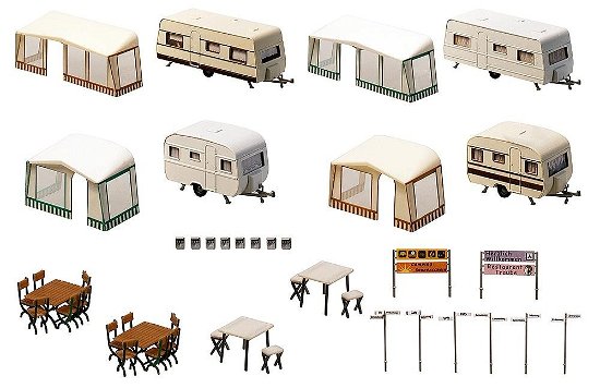 Cover for Faller · Set Of Camping Caravans (130503) (Toys)