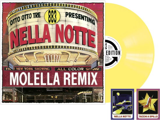 Cover for 883 · Nella Notte (Original Version 1993 - Vinile 180gr. Giallo + 2 Figurine Speciali (LP) (2024)