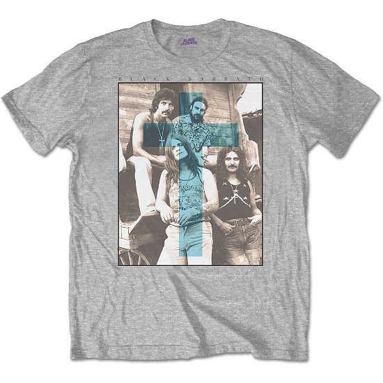 Cover for Black Sabbath · Black Sabbath Unisex T-Shirt: Blue Cross (T-shirt) [size S] [Grey - Unisex edition]