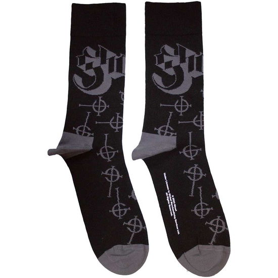 Cover for Ghost · Ghost Unisex Ankle Socks: Symbol Pattern (Black) (UK Size 7 - 11) (CLOTHES) [size M] (2024)