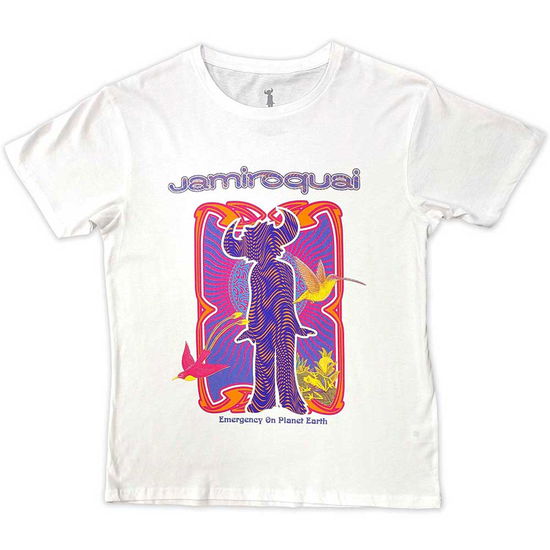 Cover for Jamiroquai · Jamiroquai Unisex T-Shirt: Emergency (White) (T-shirt) [size S] (2024)