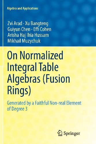 Cover for Zvi Arad · On Normalized Integral Table Algebras (Fusion Rings): Generated by a Faithful Non-real Element of Degree 3 - Algebra and Applications (Pocketbok) [2011 edition] (2013)
