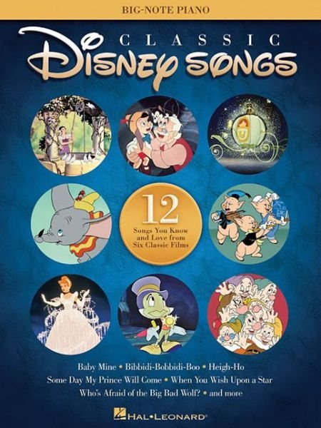 Cover for Classic Disney Songs, big-note piano (Book) (2016)