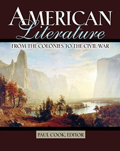 Cover for Paul Cook · American Literature from the Colonies to the Civil War (Paperback Book) (2021)