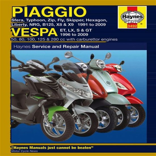 Piaggio (Vespa) Scooters (91 - 09) - Matthew Coombs - Books - Haynes Publishing Group - 9781844258031 - September 21, 2009
