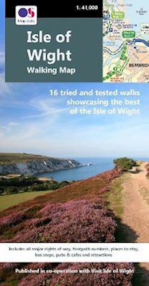 Cover for Isle of Wight Walking Map: 16 tried &amp; tested walks showcasing the best of the Isle of Wight (Map) (2022)