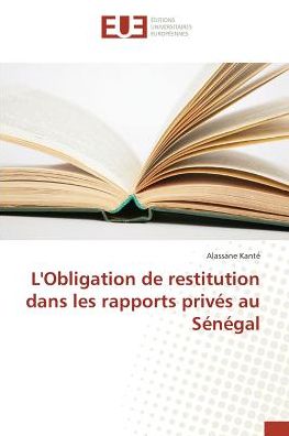 Cover for Kanté · L'Obligation de restitution dans (Book)