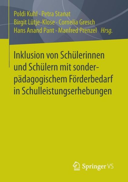 Cover for Petra Stanat · Inklusion Von Schulerinnen Und Schulern Mit Sonderpadagogischem Foerderbedarf in Schulleistungserhebungen (Paperback Book) [2015 edition] (2015)