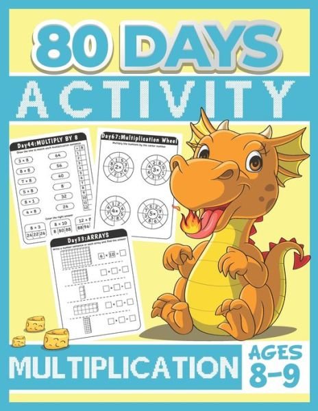 Cover for Tuebaah · 80 Days Activity Multiplication for Kids Ages 8-9 (Paperback Bog) (2020)
