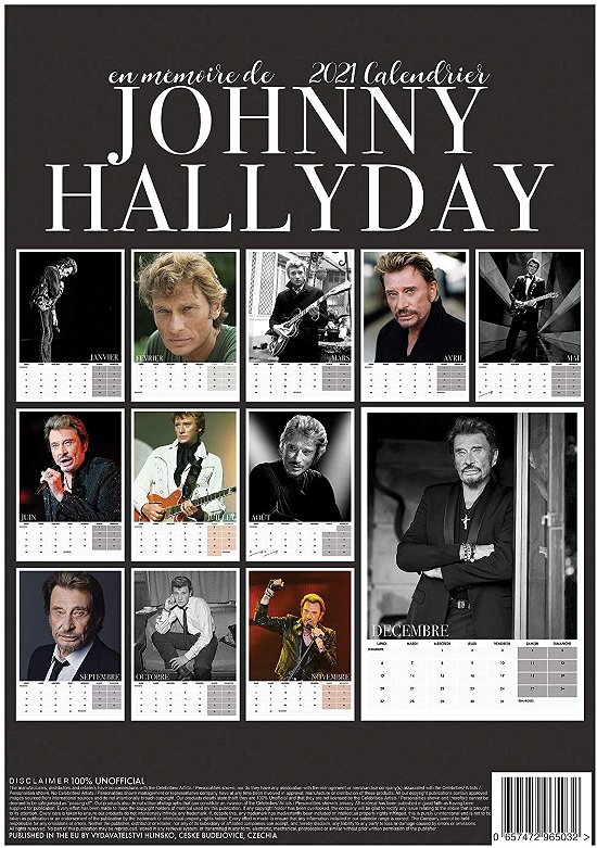 Johnny Halliday (French) 2021 Calendar -  - Produtos - OC CALENDARS - 0657472965032 - 