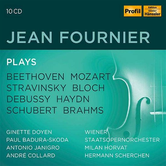 Cover for Jean Fournier · L.V. Beethoven / W.A. Mozart / C. Debussy / J. Haydn / F. Schubert / J. Brahms / J. Suk / J. Martinon / E. Bloch / I. Stravinsky / C.W. Gluck / M.D. Falla / A. Dvorak / G. Faure / F. Kreisler: Jean Fournier Edition (CD) (2022)