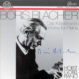 Cover for Blacher / Goebel · Complete for Piano Toccatas (CD) (1996)
