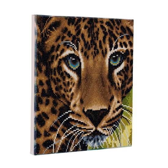 Cover for Craft Buddy · Crystal Art Leopard 30x30 cm (Leketøy)