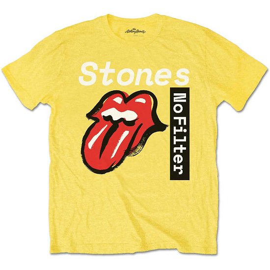 Cover for The Rolling Stones · The Rolling Stones Unisex T-Shirt: No Filter Text (T-shirt) [size S] [Yellow - Unisex edition]