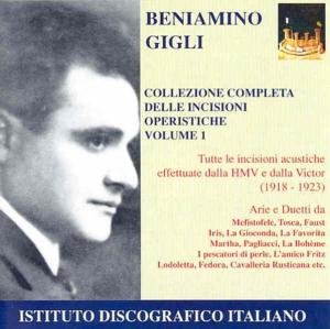 Cover for Beniamino Gigli · Complete Hmv &amp; Vctor Recordings I: 1918-1923 (CD) (1999)