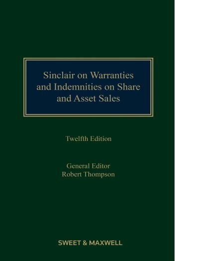 Cover for Sinclair on Warranties and Indemnities on Share and Asset Sales (Hardcover Book) (2023)