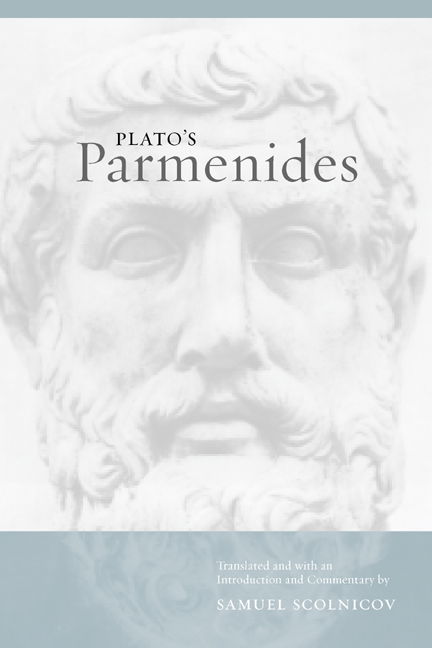 Cover for Samuel Scolnicov · Plato's Parmenides (Hardcover Book) (2003)