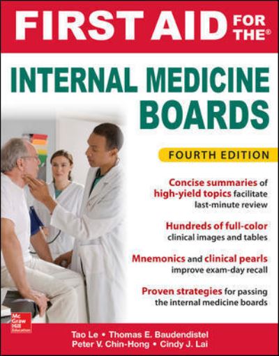 Cover for Tao Le · First Aid for the Internal Medicine Boards, Fourth Edition (Paperback Book) (2017)